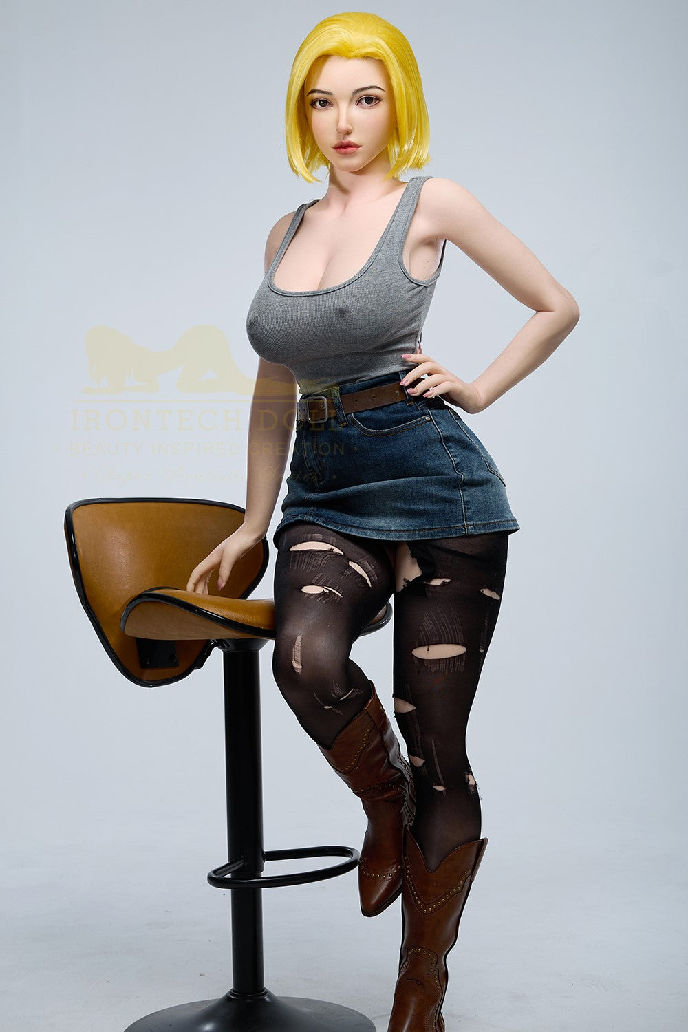 Joline Android 18 seksnukk (Irontech Doll 159 cm G-Cup S41 silikoon)