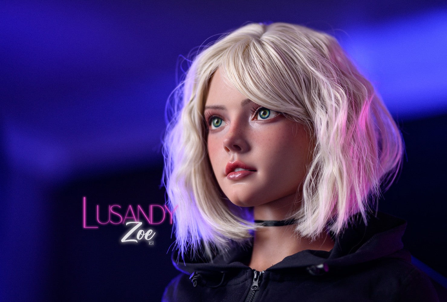 Zoe seksnukk (Lusandy Doll 161 cm D-tass silikoon)
