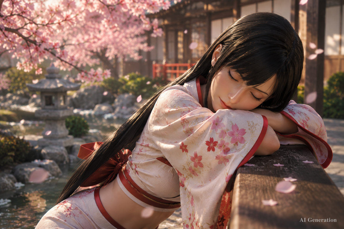 Tifa Sleeping Sex Doll (Game Lady 167 cm D-Cup nr 45 silikoon)