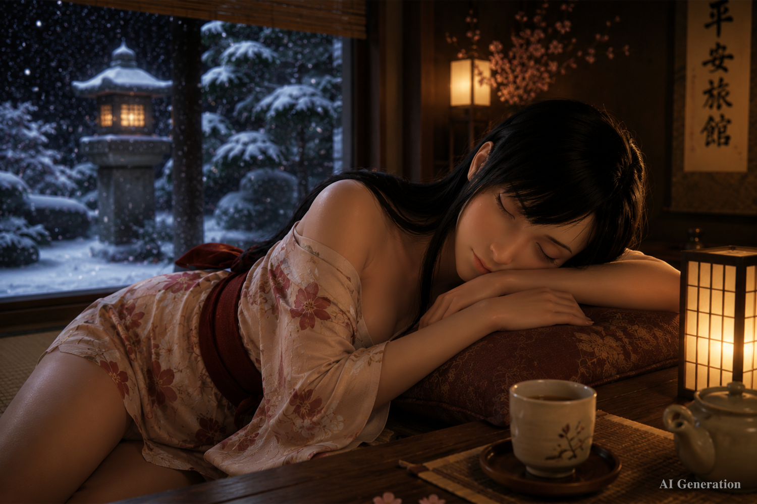 Tifa Sleeping Sex Doll (Game Lady 167 cm D-Cup nr 45 silikoon)