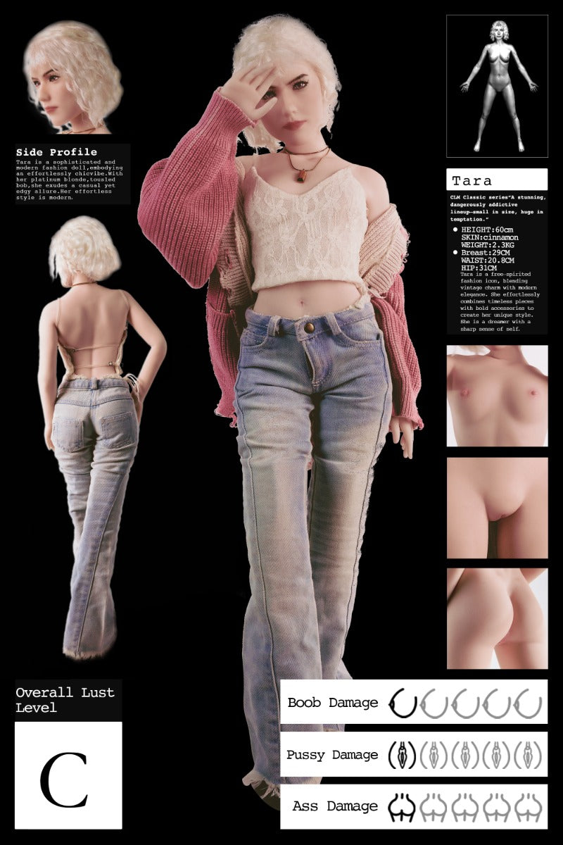 Tara seksnukk (Climax Doll Mini 60cm S-tass silikoon)