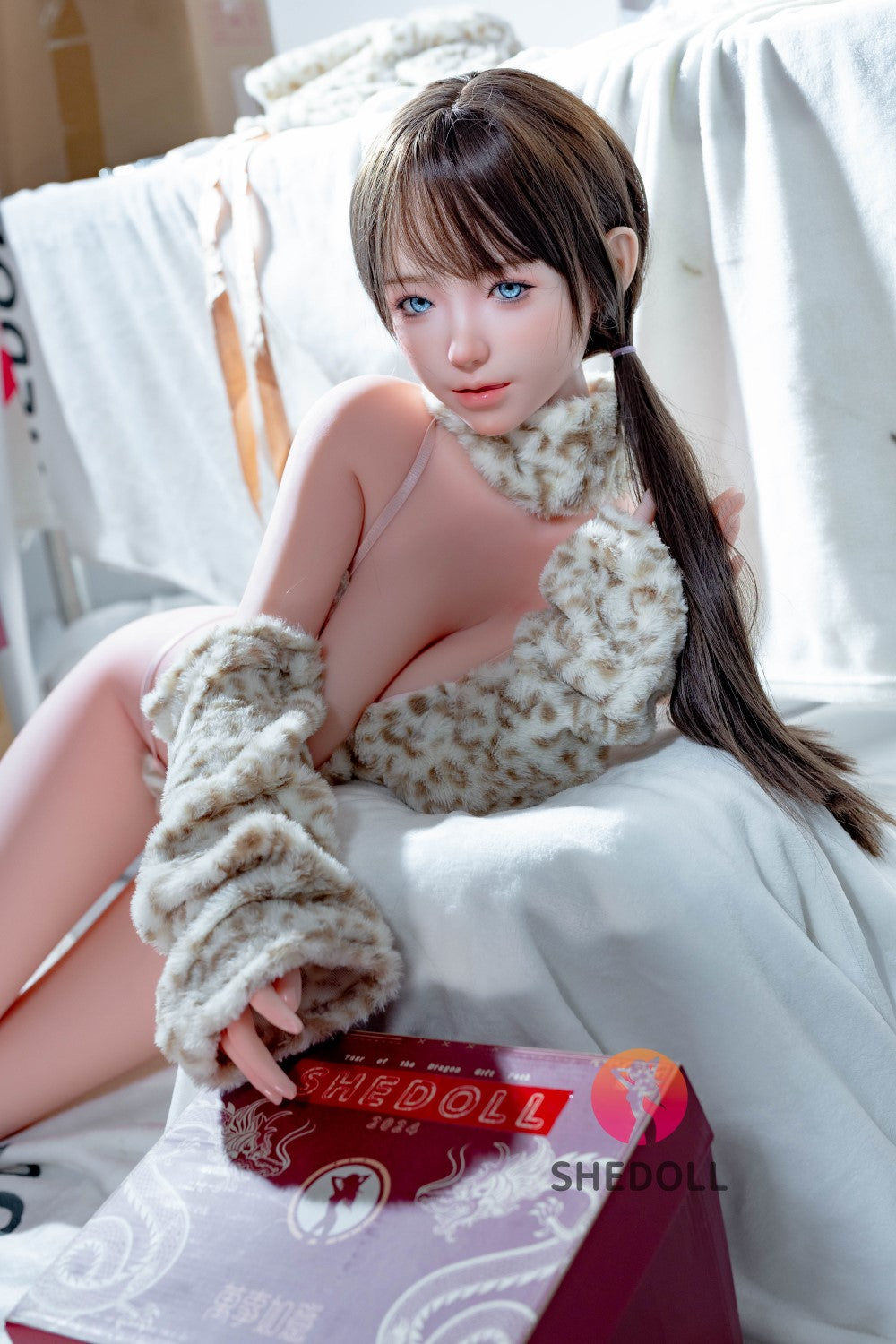 Sylvia seksnukk (SHEDOLL 148 cm D-Cup # SH136 2.0 TPE + silikoon)