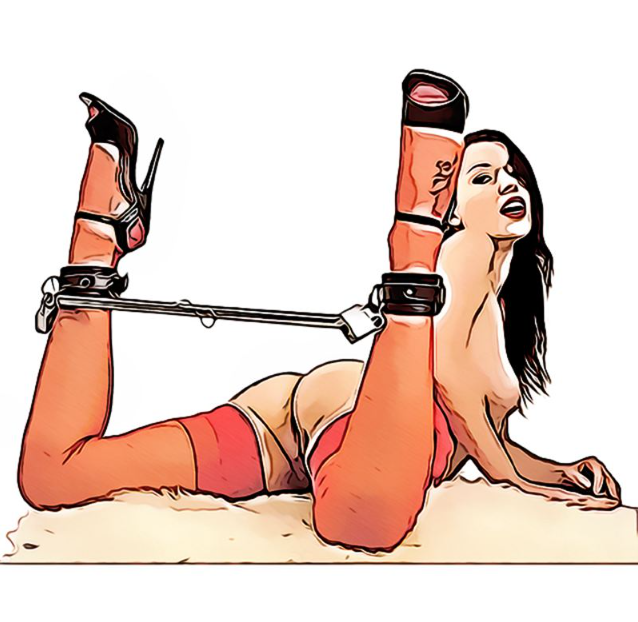 BDSM Sex Set med Handfängsel, Fotbojor & Metallram – Justerbart Bondagekit för Par