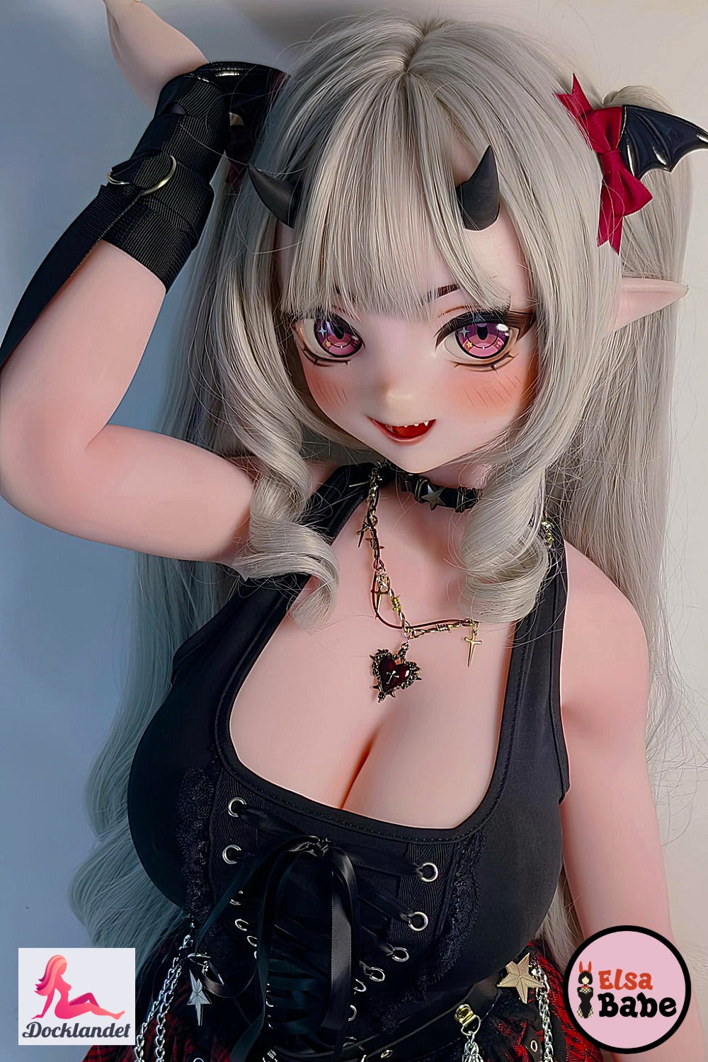 Elsa Babe Tachibana Mano RAD057 silikoonnukk 148 cm, plaatina silikoon, anime välimus ja vampiirist inspireeritud stiil.