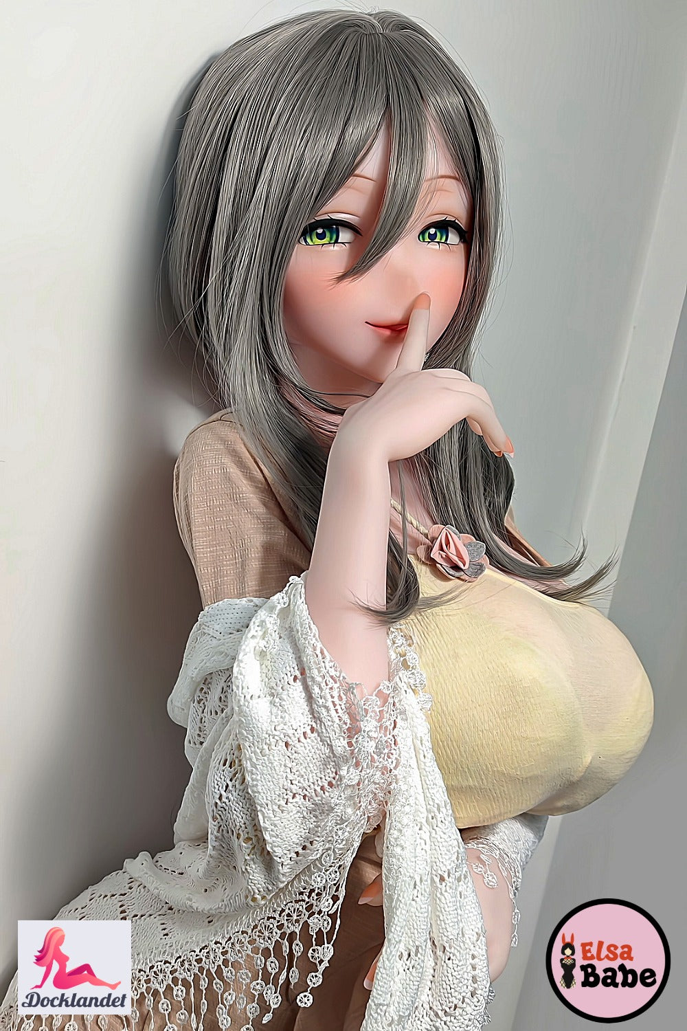 Elsa Babe Animest inspireeritud disainiga plaatina silikoonist seksnukk Aono Asuka