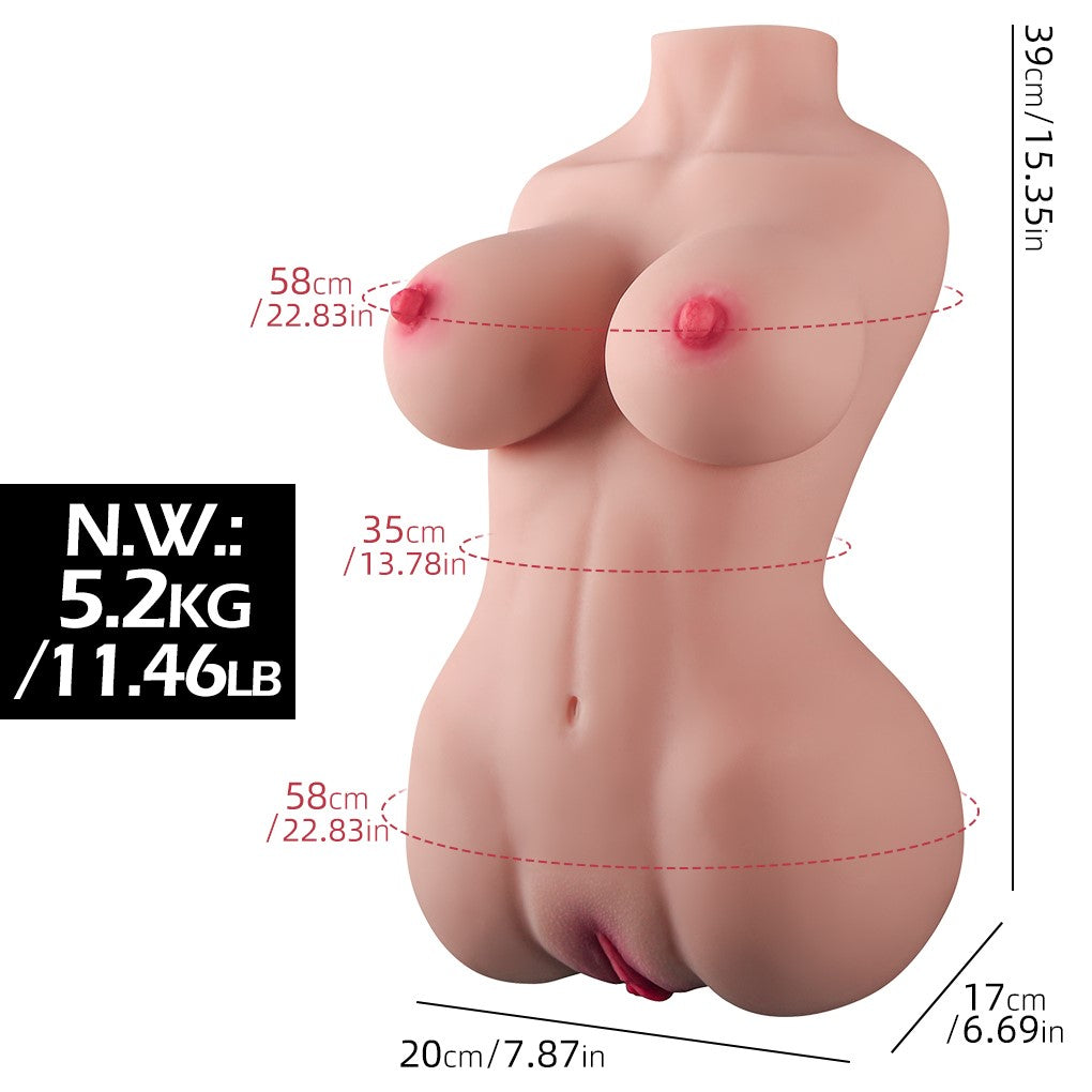 Torso kurvig (EL-Doll 39cm D-kupa TPE) EXPRESS