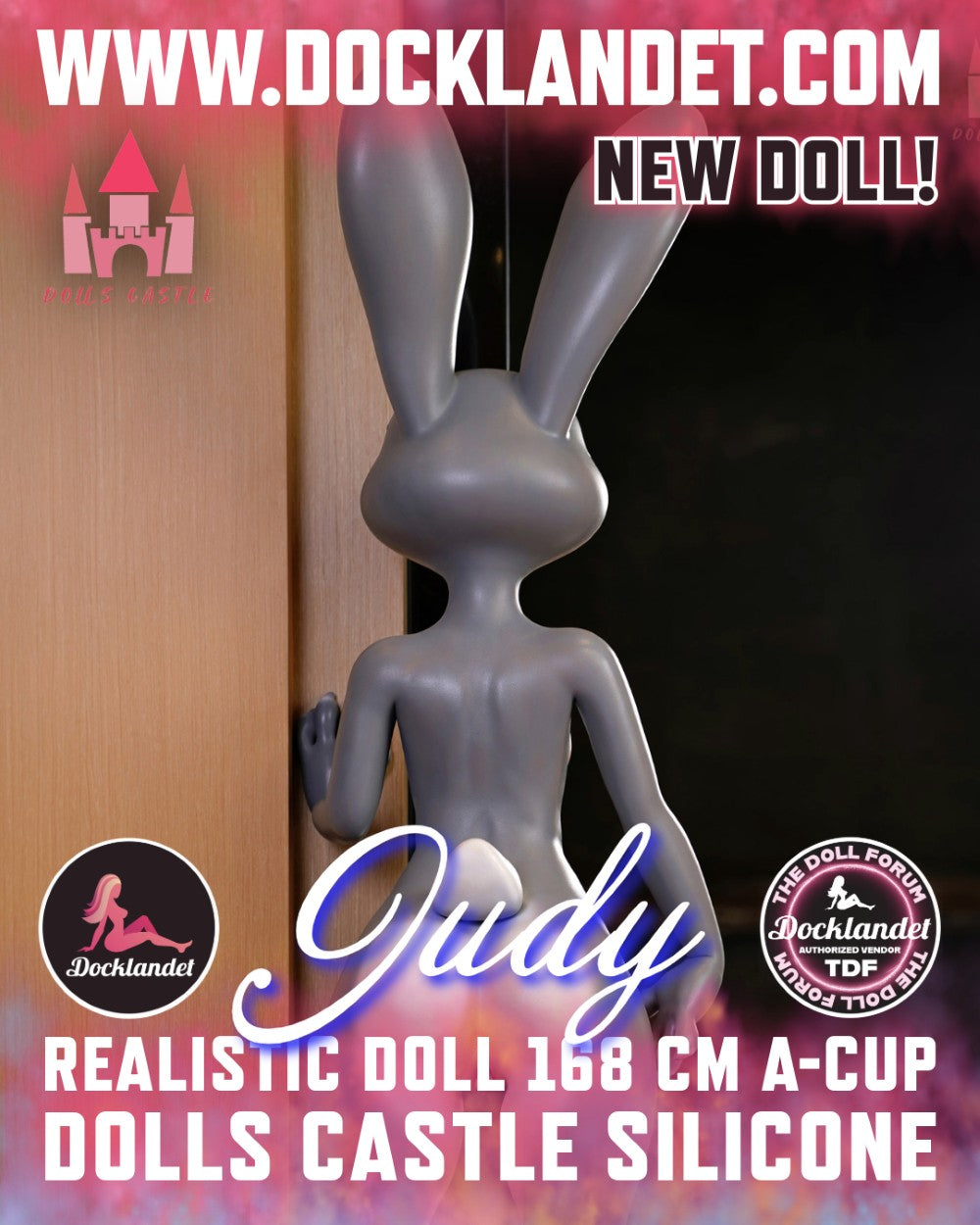 Judy jänes seksnukk (Dolls Castle 168 cm A-Cup silikoon)