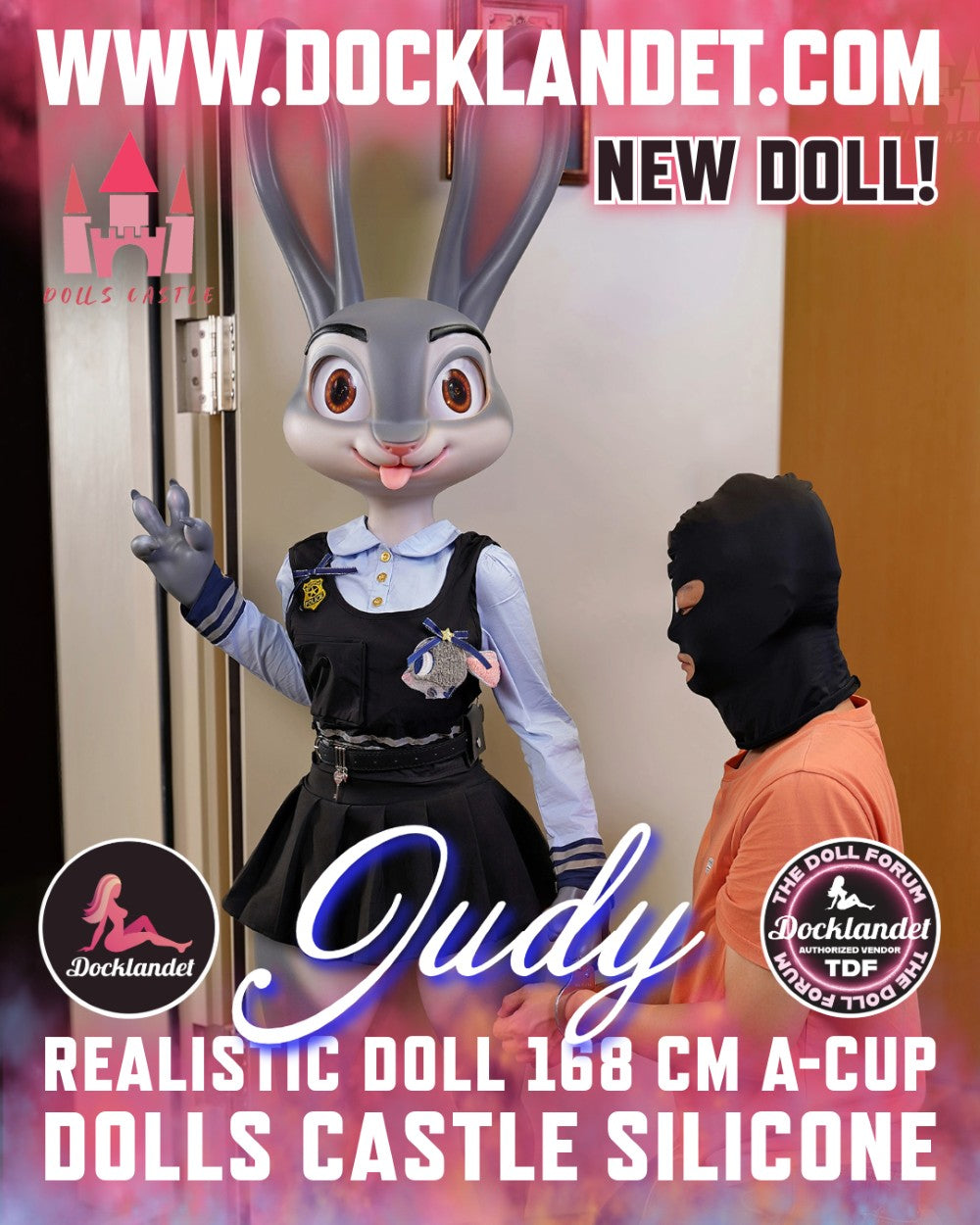 Judy jänes seksnukk (Dolls Castle 168 cm A-Cup silikoon)