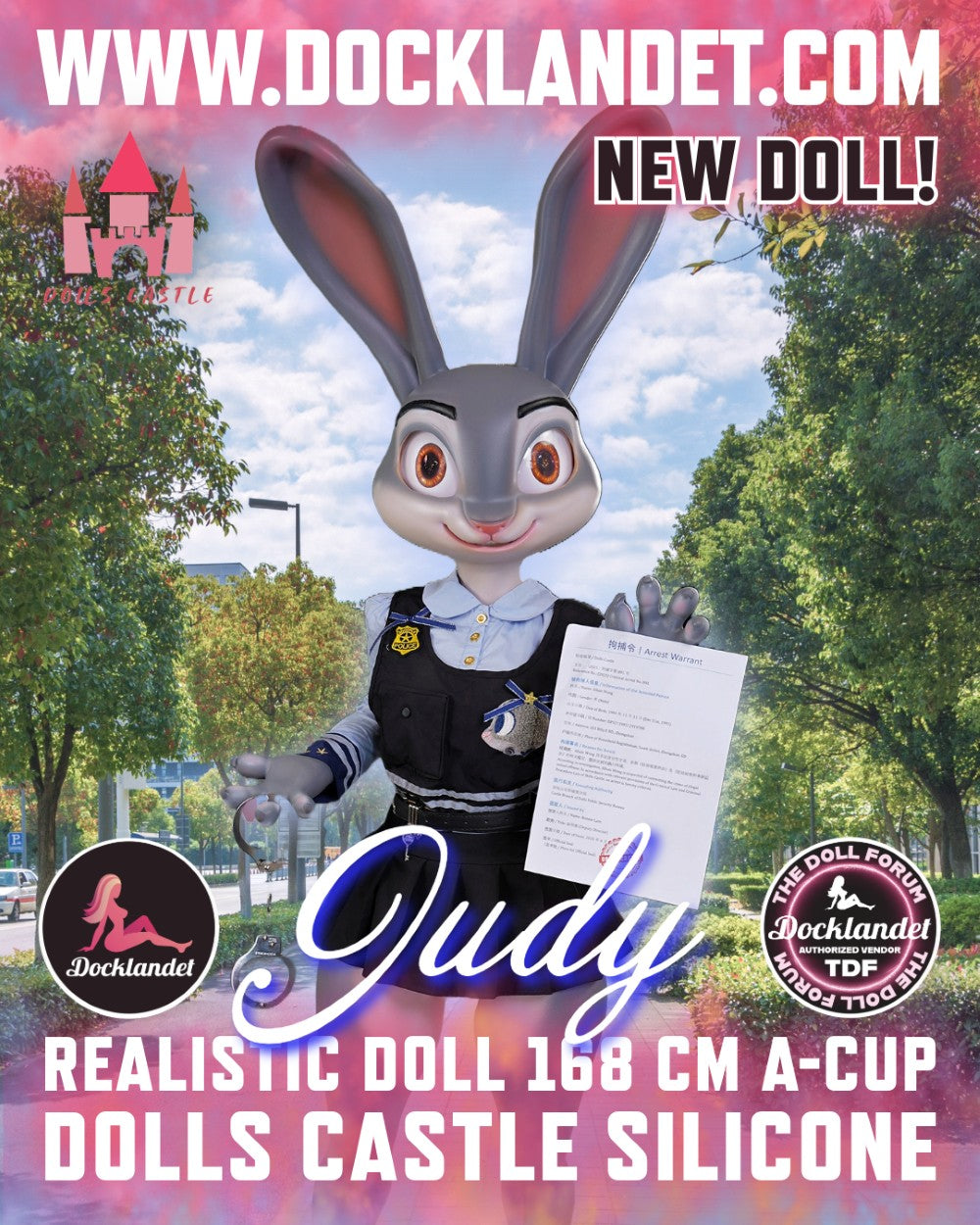 Judy jänes seksnukk (Dolls Castle 168 cm A-Cup silikoon)