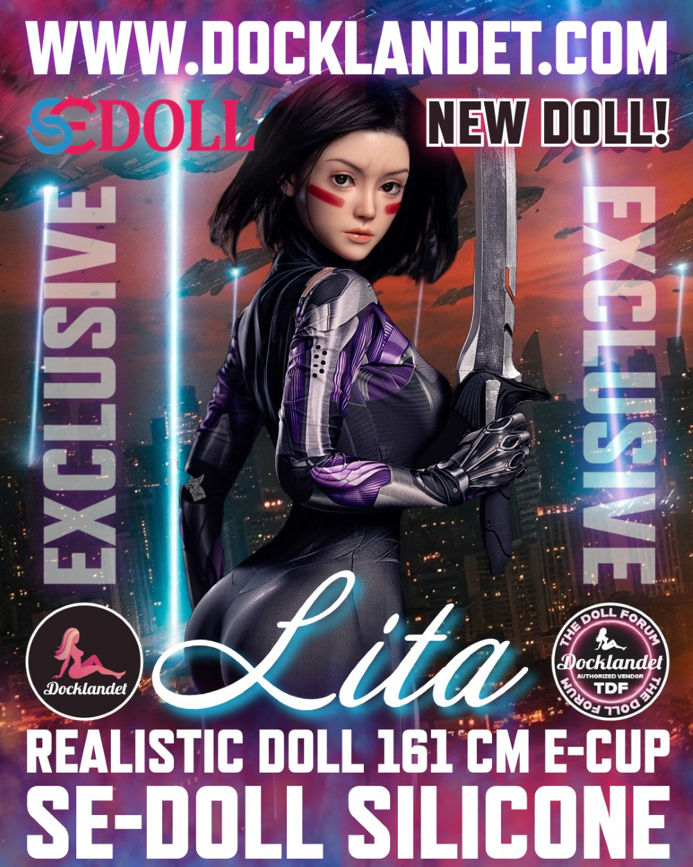 Lita.A "Alita" seksnukk (SEDoll 161 cm E-Cup #149SC silikoon)
