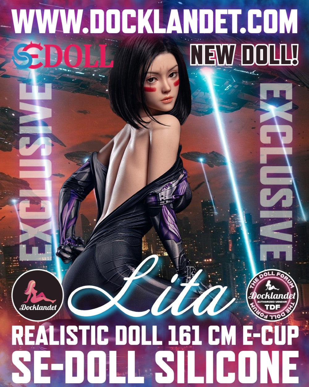 Lita.A "Alita" seksnukk (SEDoll 161 cm E-Cup #149SC silikoon)