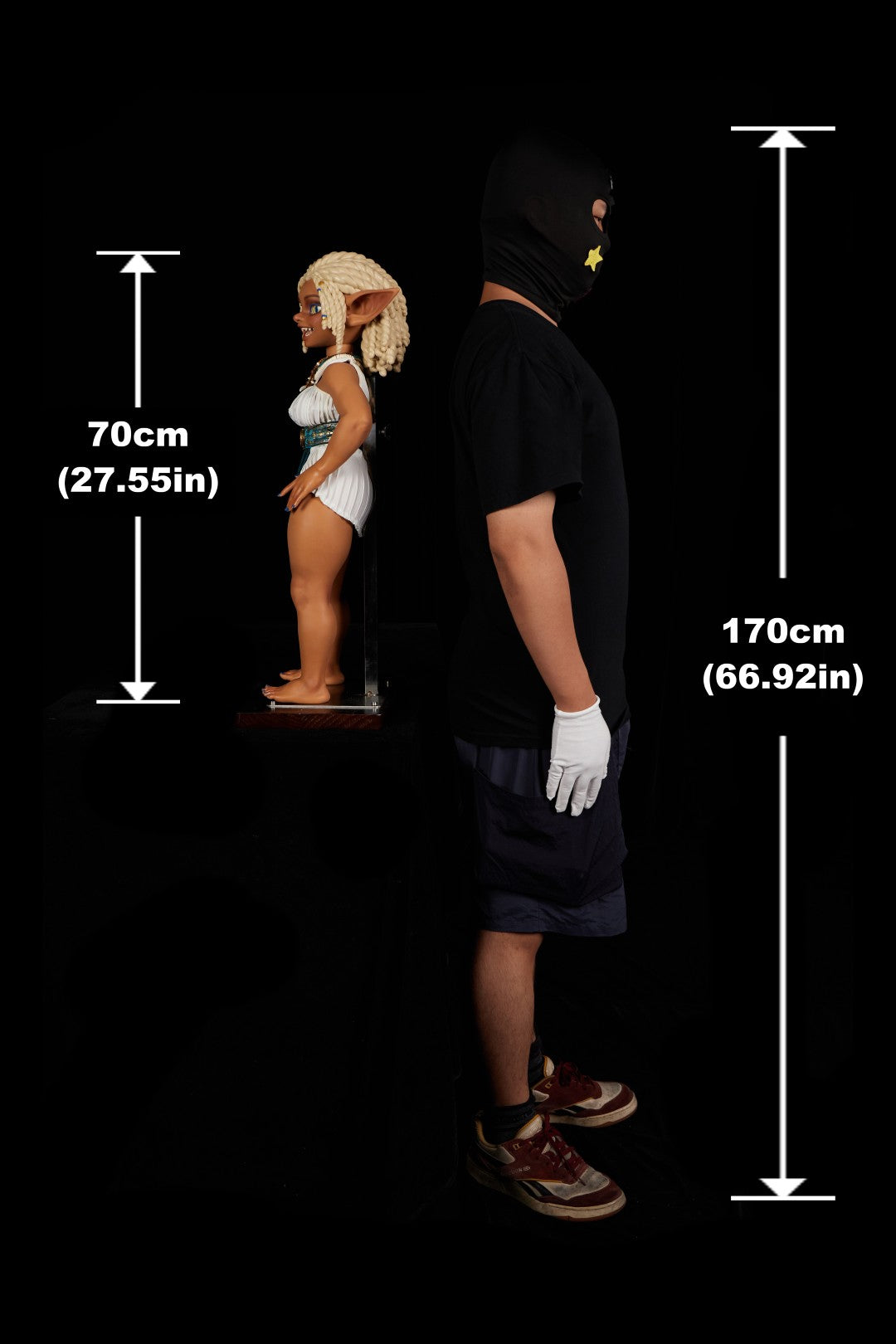 Kaela seksnukk (Climax Doll Mini 70cm V-tass silikoon)