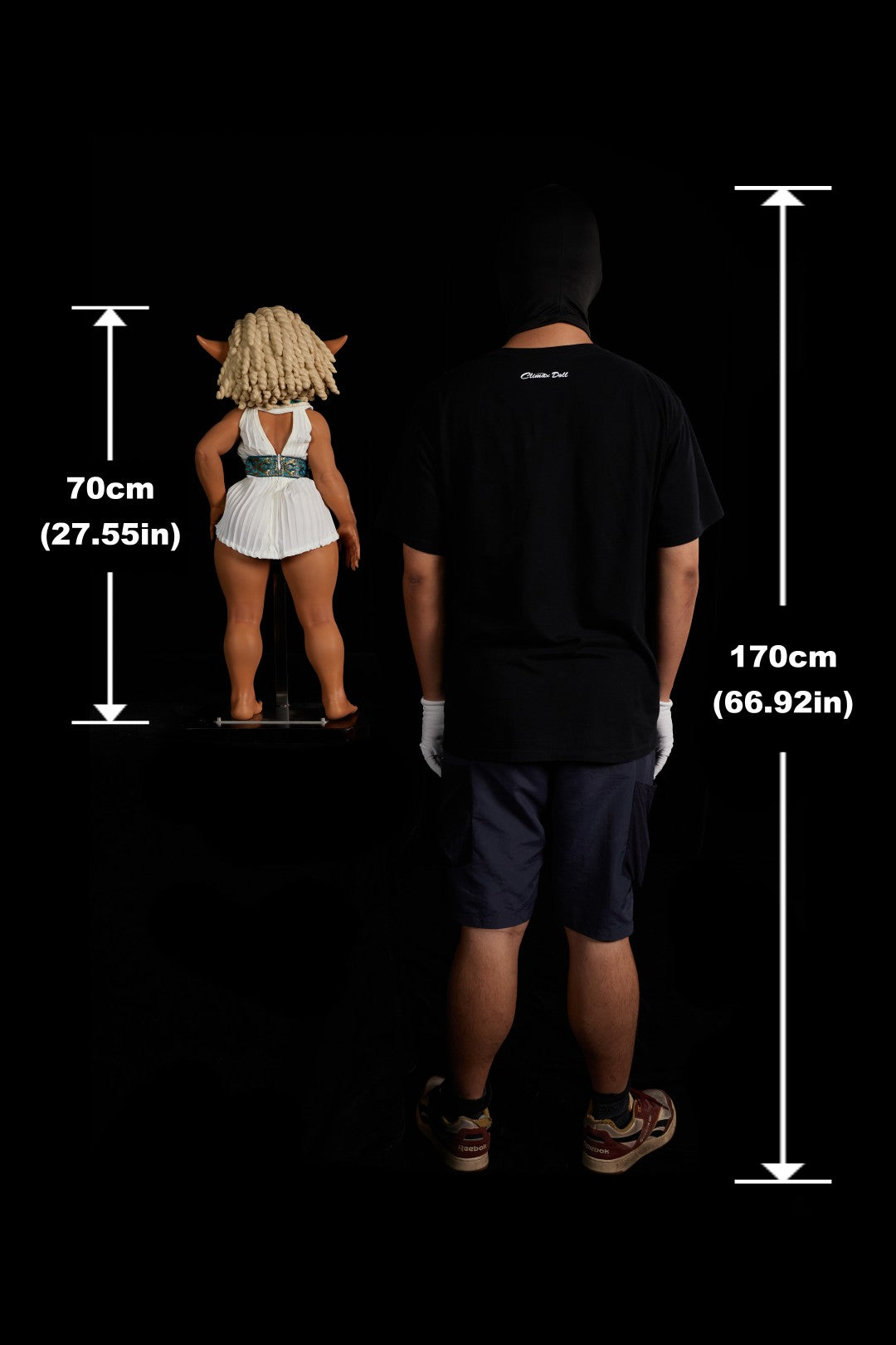 Kaela seksnukk (Climax Doll Mini 70cm V-tass silikoon)