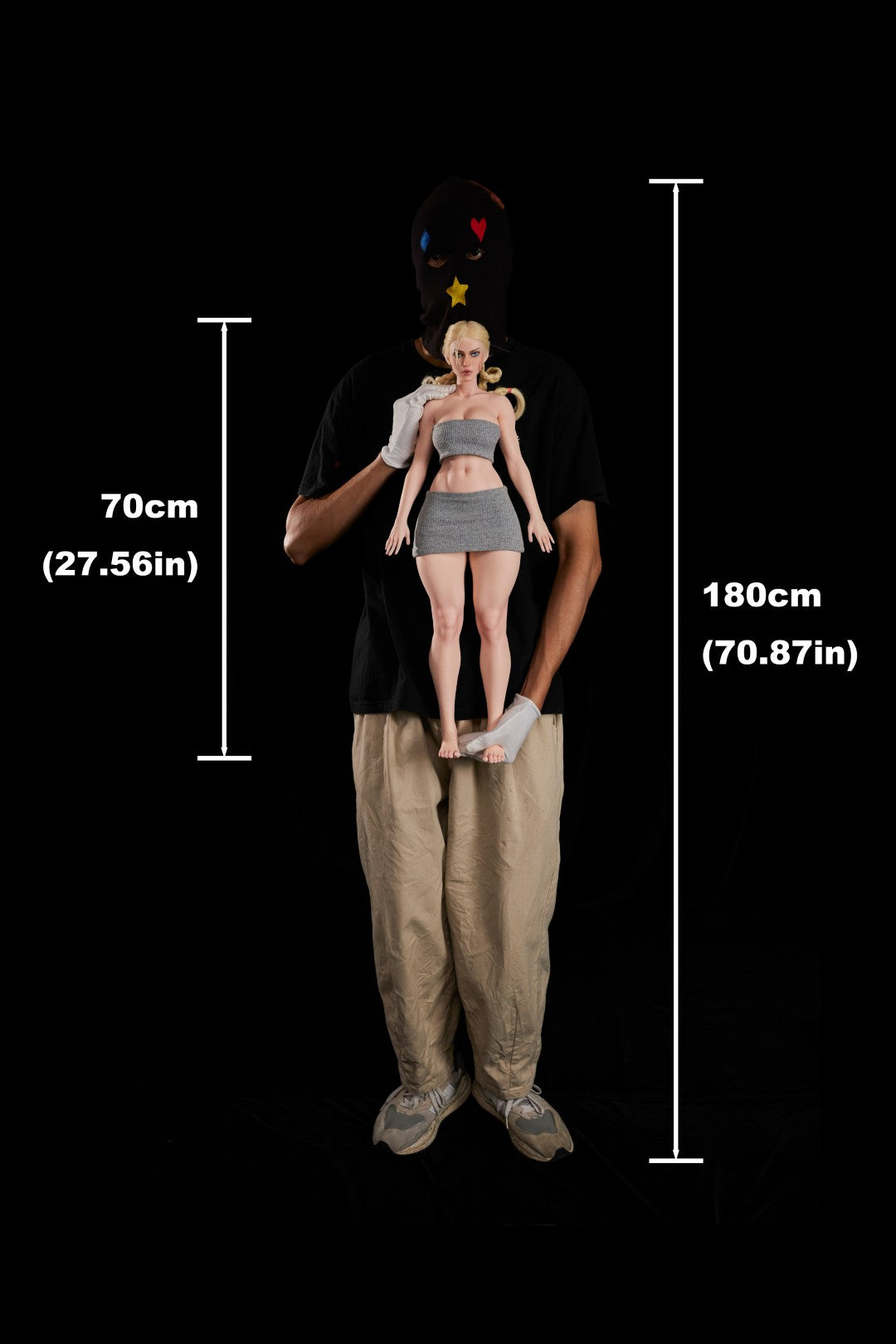 Cammy seksnukk (Climax Doll Mini 70cm D-tass silikoon)