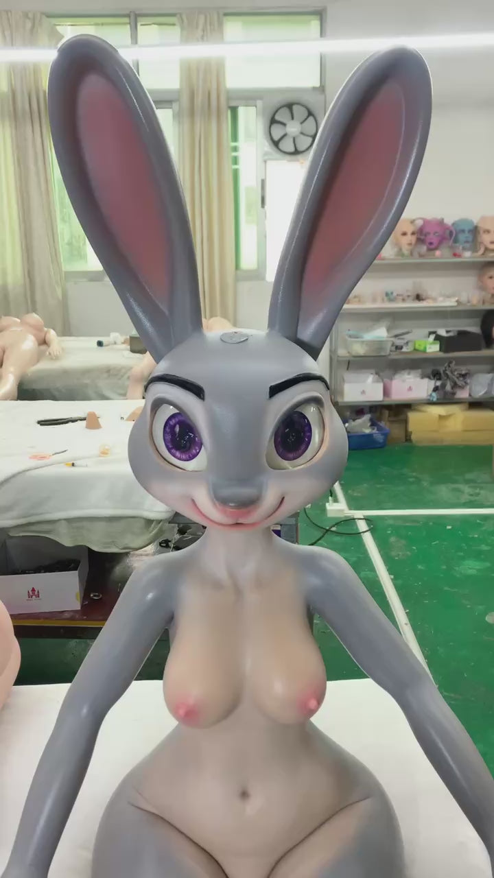 Jänese seksnukk (Dolls Castle 120 cm C-Cup silikoon) EXPRESS