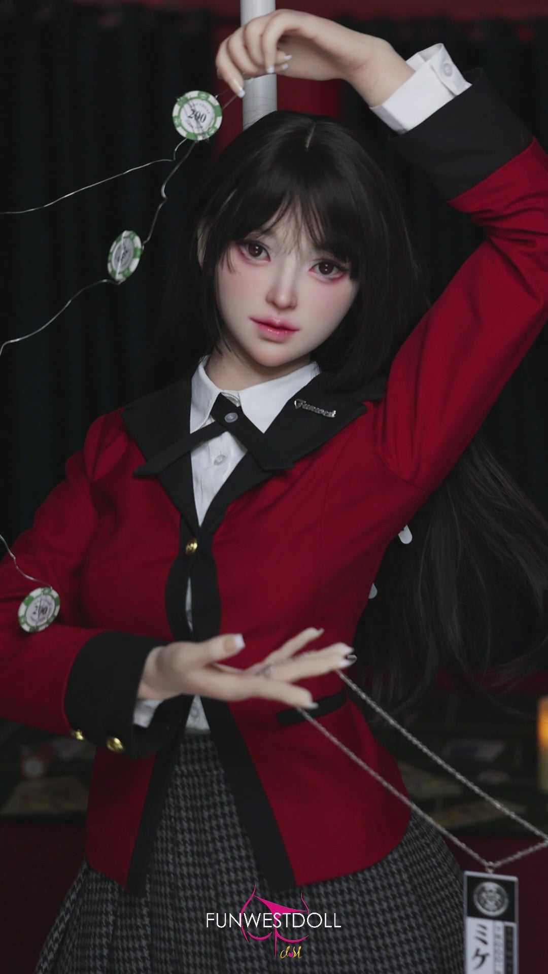 Yumeko Jabami seksinukk (FunWest Doll 159cm A-tass #038S silikooni)