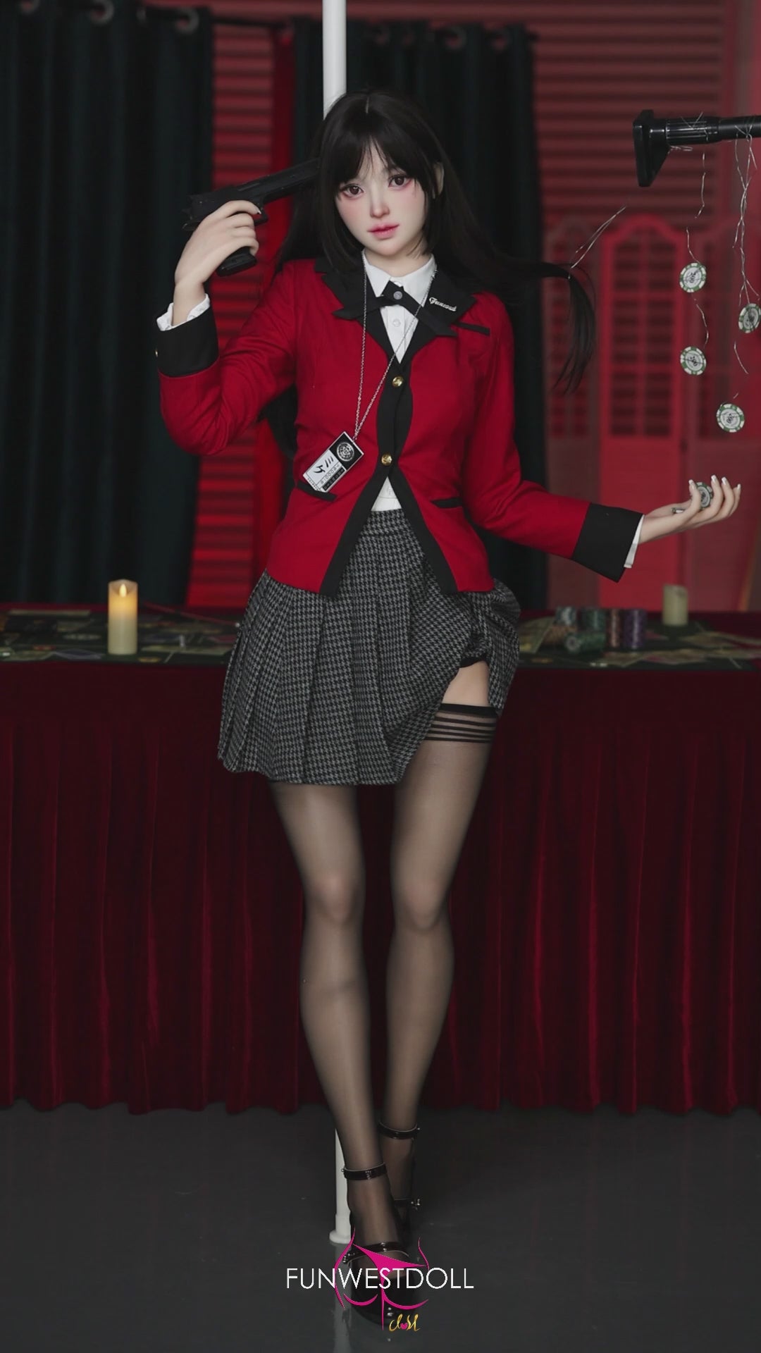 Yumeko Jabami seksinukk (FunWest Doll 159cm A-tass #038S silikooni)