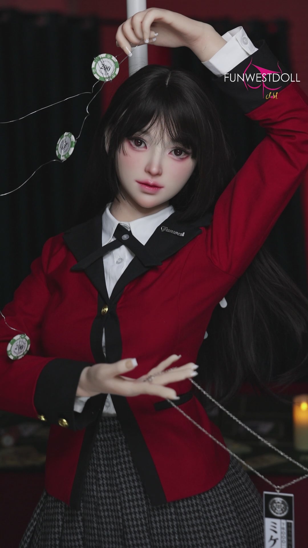 Yumeko Jabami seksinukk (FunWest Doll 159cm A-tass #038S silikooni)