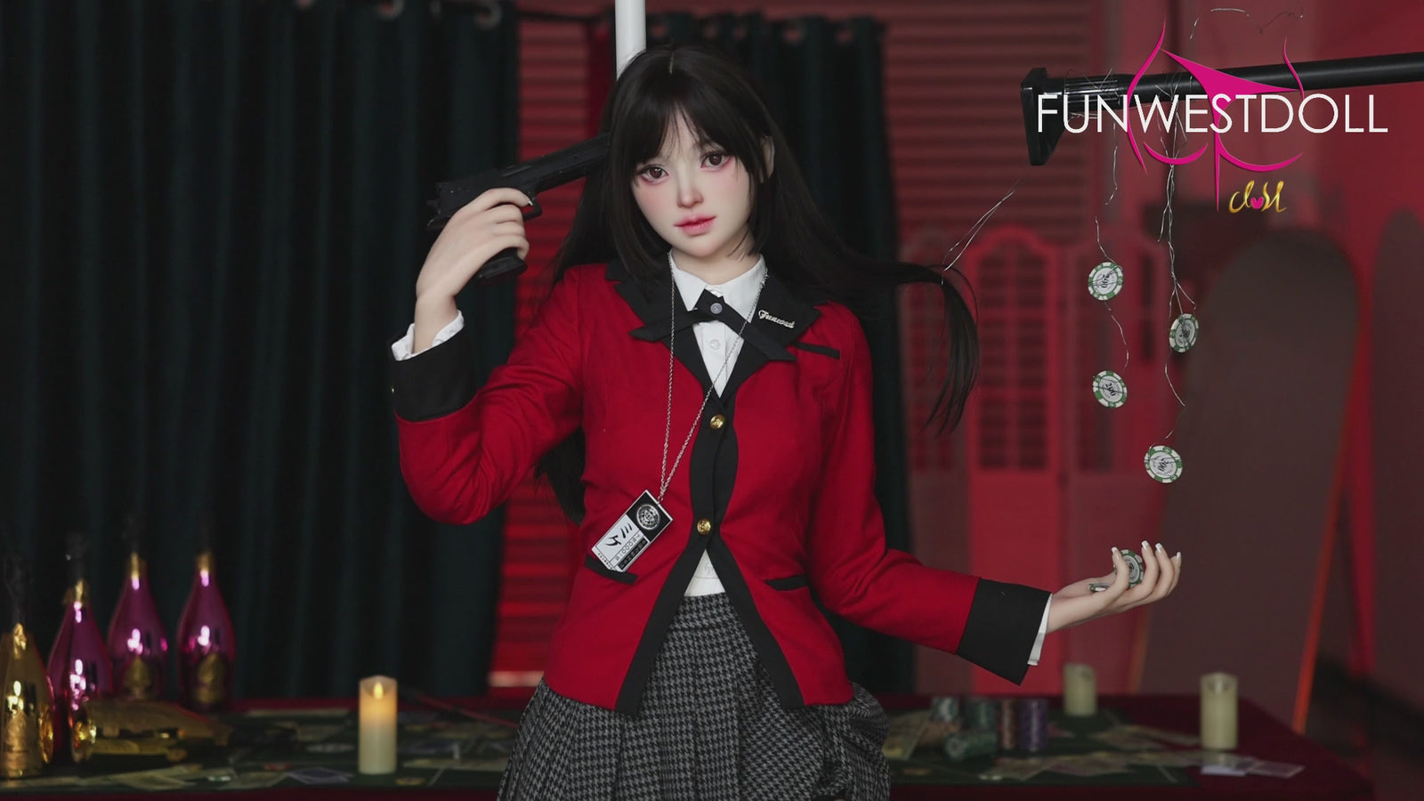 Yumeko Jabami seksinukk (FunWest Doll 159cm A-tass #038S silikooni)