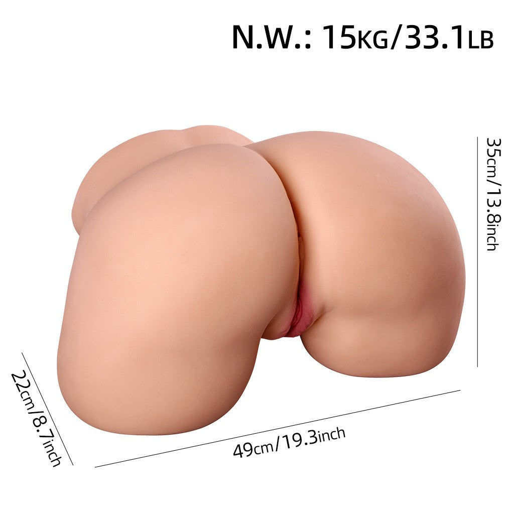 Rumpa Extra Stor Kurvig (EL-Doll Höft 124cm TPE) EXPRESS