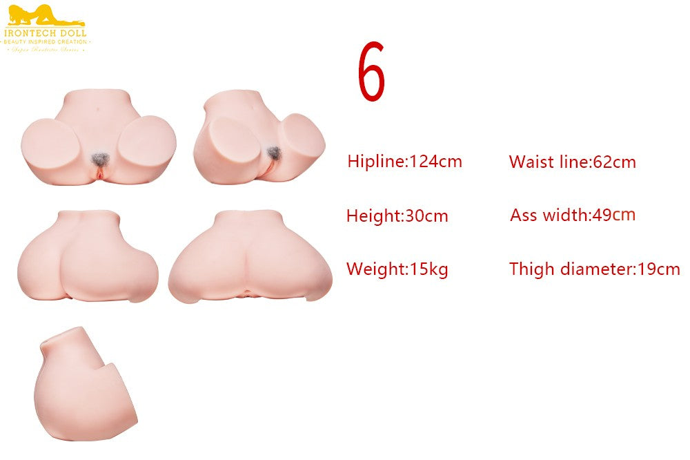 Rumpa Extra Stor Kurvig Sexdocka (Irontech Doll Höft 125cm TPE)