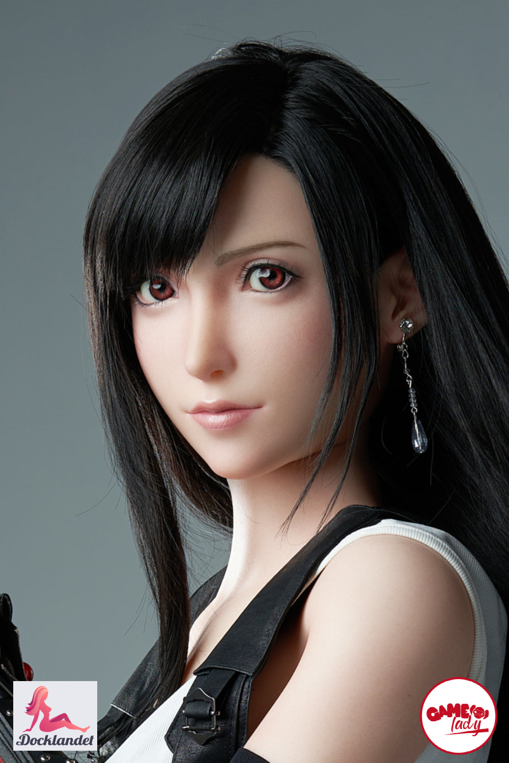 Seksnukk Tifa kaubamärgilt Game Lady. 167 cm pikkune seksnukk rinnasuuruse E-tassiga. Tifa on tuntud mängust Final Fantasy 7. Game Lady silikoonist cosplay seksinukk. 