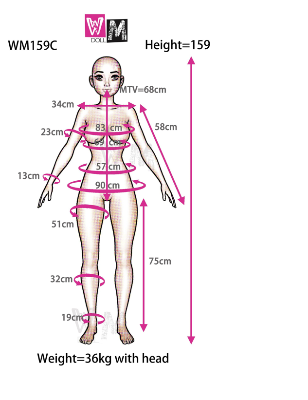 Klara seksnukk (WM-Doll 159 cm C-Cup #326 TPE)